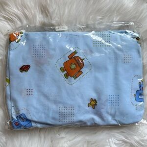 Blue Robot Theme Crib Bassinet Fitted Sheet 100% cotton NEW